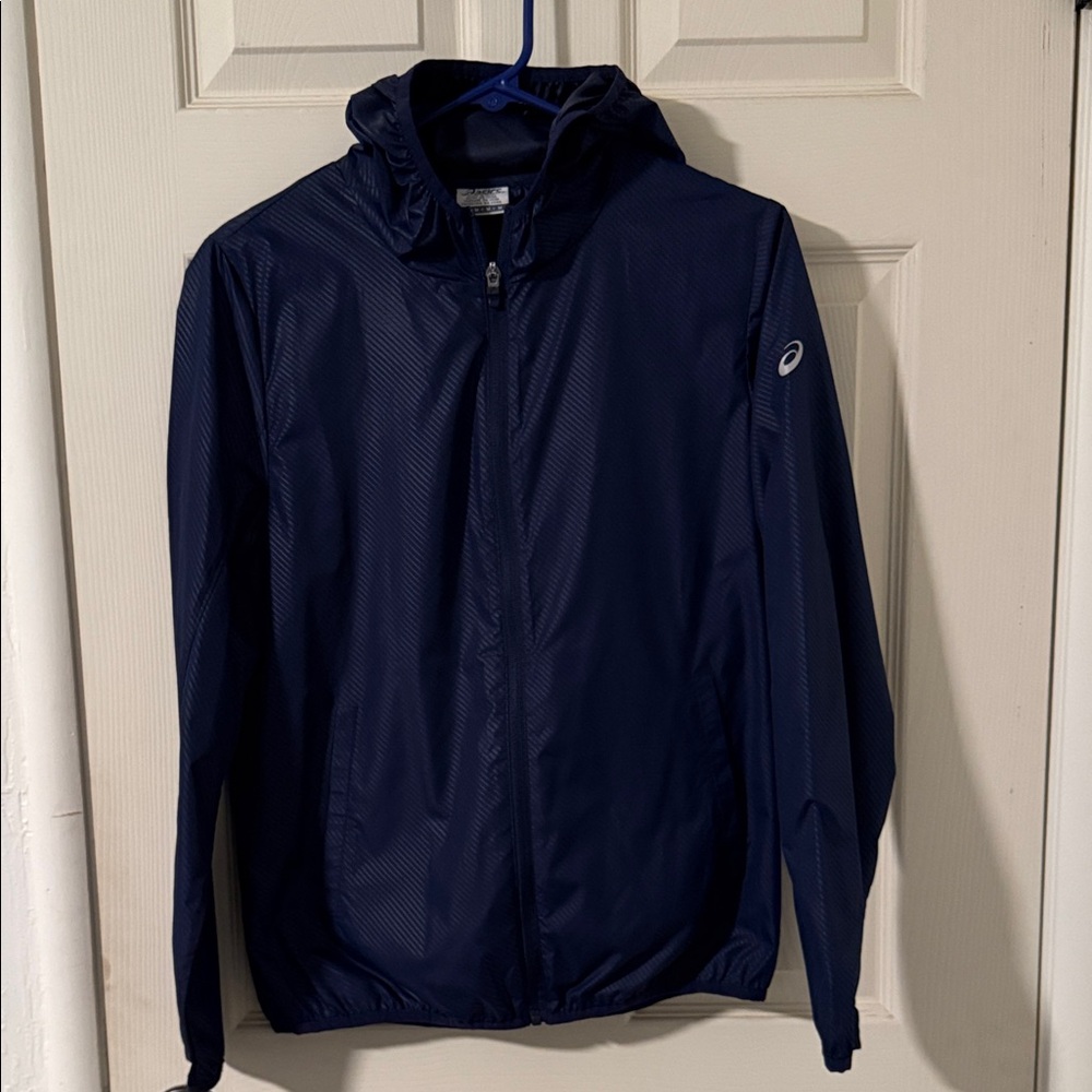 ASICS Men's Dark Blue Windbreaker